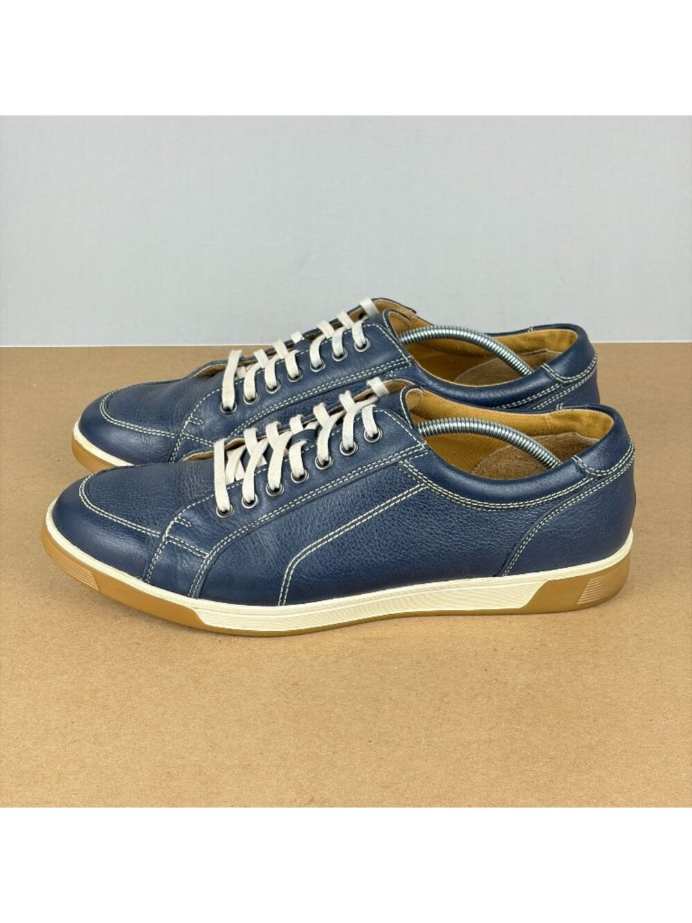 Cole Haan Quincy Leather Oxford Sneakers Mens 9.5 Blue Low Top Lace Up Casual